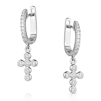 Montana Silversmiths Simple Belief Crystal Cross Earrings ER5859