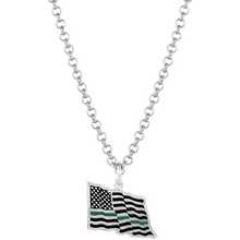 Load image into Gallery viewer, Montana Silversmiths Silver Thin Line Flag Necklace NC4085
