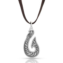 Load image into Gallery viewer, Montana Silversmiths Antiqued Silver End Of The Line Necklace NC4347