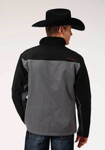 Load image into Gallery viewer, Roper Mens Jackets Hi Tech Fleece Pieced Grey/ Black Softshell 03-097-0780-6142