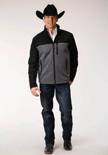 Load image into Gallery viewer, Roper Mens Jackets Hi Tech Fleece Pieced Grey/ Black Softshell 03-097-0780-6142
