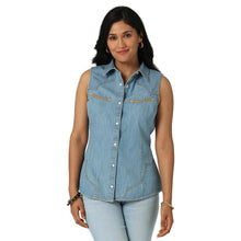 Load image into Gallery viewer, Wrangler Retro Embellished Denim Sleeveless Top In Denim 112329683