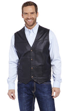 Load image into Gallery viewer, CRIPPLE CREEK VEST LTHR BLACK ML1059