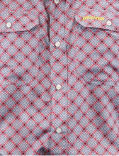 Load image into Gallery viewer, Drover Cowboy Threads Corral Vented, MW Red/Grey Prt LS