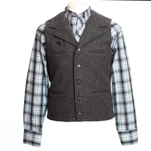 Load image into Gallery viewer, Wyoming Traders Buckaroo Wool Vest Grey