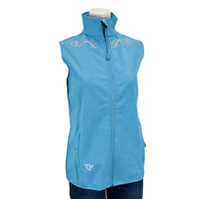Load image into Gallery viewer, Cowgirl Hardware Swirls Poly Shell Vest Turq 287250-390