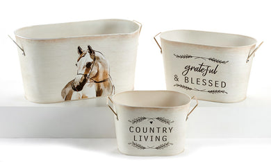 Country Metal Buckets 717729