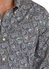 Load image into Gallery viewer, Rock&Roll LS Blue Paisley Snap BMN2S03340