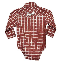 Load image into Gallery viewer, Cowboy Hardware Infant Barbwire Romper Brick 725536R-225