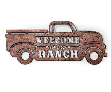 Old Truck Welcone To The Ranch Sign 715743