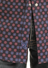 Load image into Gallery viewer, Rock&Roll Short Sleeve Nv/Red/Blue Snap  BMN3S03341