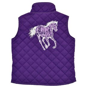 CH Yth Ride Horse Vest Purple 486224-190