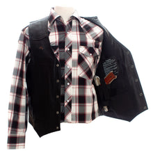 Load image into Gallery viewer, Wyoming Traders Drover Leather CC Vest Black