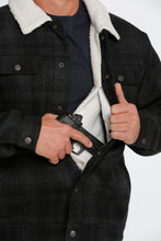 Load image into Gallery viewer, Cinch Concealed Carry  Truckers Jacket Blk Plaid MWJ1074004
