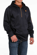 Load image into Gallery viewer, Cinch Navy Hooded Qtr Zip Pullover MWK1240001
