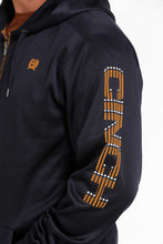 Load image into Gallery viewer, Cinch Navy Hooded Qtr Zip Pullover MWK1240001