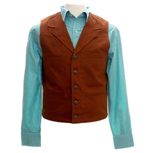 Load image into Gallery viewer, Wyoming Traders Mens' Bronco Canvas Vest Cinnamon