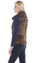 Load image into Gallery viewer, Cripple Creek Faux Fur &amp; Leather Vest CR13750