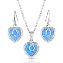 Load image into Gallery viewer, Montana Silversmiths Jewelry Set Glowing Love Opal JS5166