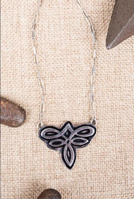 Tipi Western Boot Stitch Necklace
