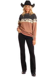 Rock & Roll Scenery Border Sweatshirt BW91T05254