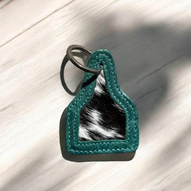 Cowhide & Leather Keychain
