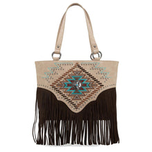 Load image into Gallery viewer, Montana West Embroidered Collection Concealed Carry Tote Tan MW1315G-8317