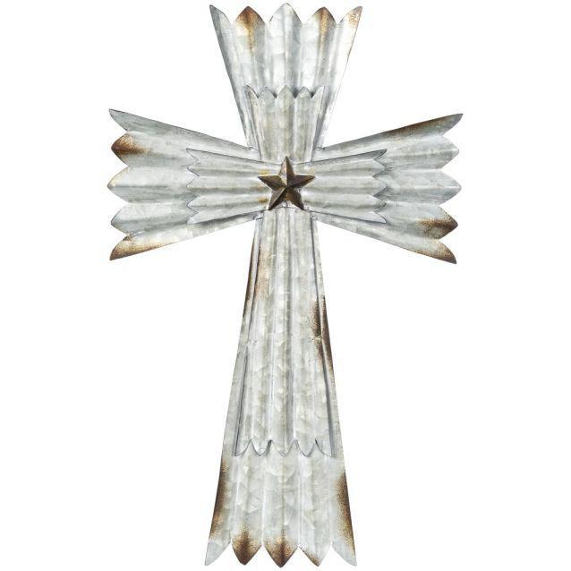 Tough 1 Metal Cross with Rustic Accents 87-36114