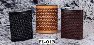 Austin Accent 8oz Flask Basketweave FL-01B