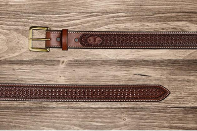 Texas Saddlery Western Chocolate Spider Belt 1W43