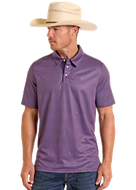 Panhandle Slim Men's Snap Polo Shirt Blue/Red TM51T06658