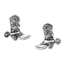 Load image into Gallery viewer, Cowboy Boot Earrings in Cowboy Hat Gift Box HE-141