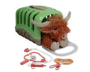 Kelley & Co Plush Highland Cow Vet Care Set
