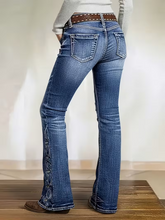 Load image into Gallery viewer, WOMENS JEANS WITH A SLIGHTLY FLAIR LEG DESIGN