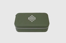 Load image into Gallery viewer, TC002BLK &amp; TC002GRN 10"x4"x3" Faux Leather Travel Jewelry Case Set w/ Cream Suede like Interior