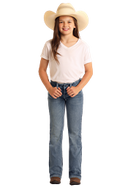 Rock & Roll Girl's Bootcut Steerhead Embroidered Pockets BG4MD06026