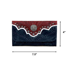 Load image into Gallery viewer, American West Stars and Strips Tri-Fold Wallet 9394282