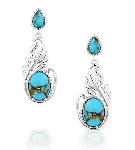 Montana Silversmiths Turquoise Breeze Earrings- ER6194