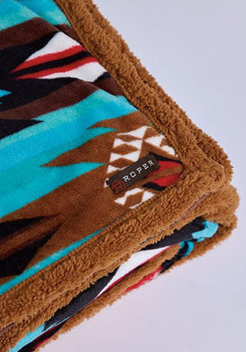 Turq Aztec Fleece Blankets 03-106-0355-6500 GR