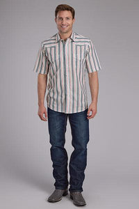 Roper Men's SS SHIRT  Snap Yarn Dyed Stripe 0100200440339