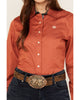 Cinch Ladies Rust Fitted Shirt MSW9165073