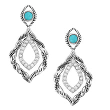 Load image into Gallery viewer, Montana Silversmith Twisted in Time Crystal Turquoise Earrings ER5637