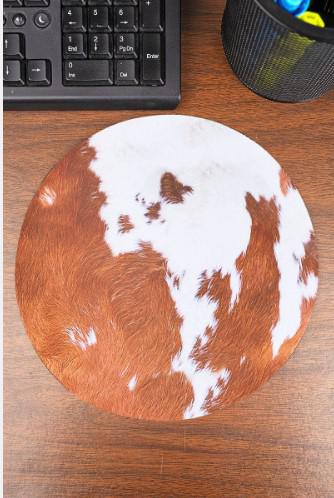 Cocoa Cow Round Neoprene Mousepad