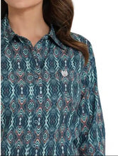 Load image into Gallery viewer, Cinch Women&#39;s ArenaFlex  Aztec Button Down Shirt Navy MSW9163033