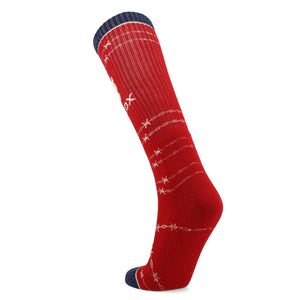 Twisted X Barbed Wire Socks Red