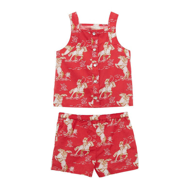Wrangler Girl's Infant Cowgirl Tank Set Red 112364320