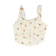 Load image into Gallery viewer, Rock &amp; Roll Flower Print Laced Corset Natural BW20T08772