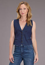 Load image into Gallery viewer, Stetson Women&#39;s Denim Vest Dk Wash 1107402025003