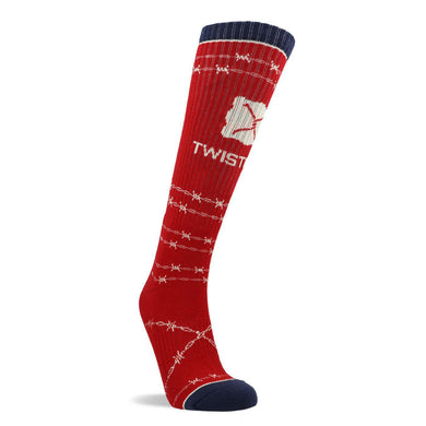 Twisted X Barbed Wire Socks Red