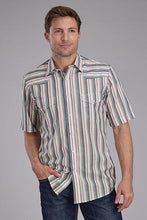 Load image into Gallery viewer, Roper Men&#39;s SS SHIRT  Snap Yarn Dyed Stripe 0100200440339